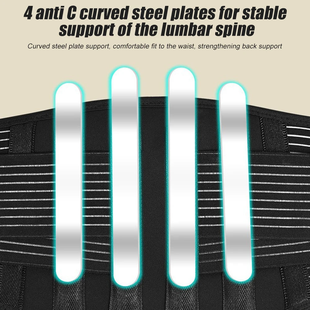 Self-heating Lumbar Pain Relief Magnet Belt,Thermal Magnetic Therapy Tourmaline Lower Back Waist Support Belt  for Pain Relief
