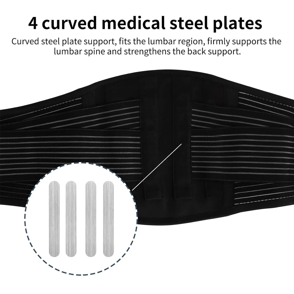 Self-heating Lumbar Pain Relief Magnet Belt,Thermal Magnetic Therapy Tourmaline Lower Back Waist Support Belt  for Pain Relief