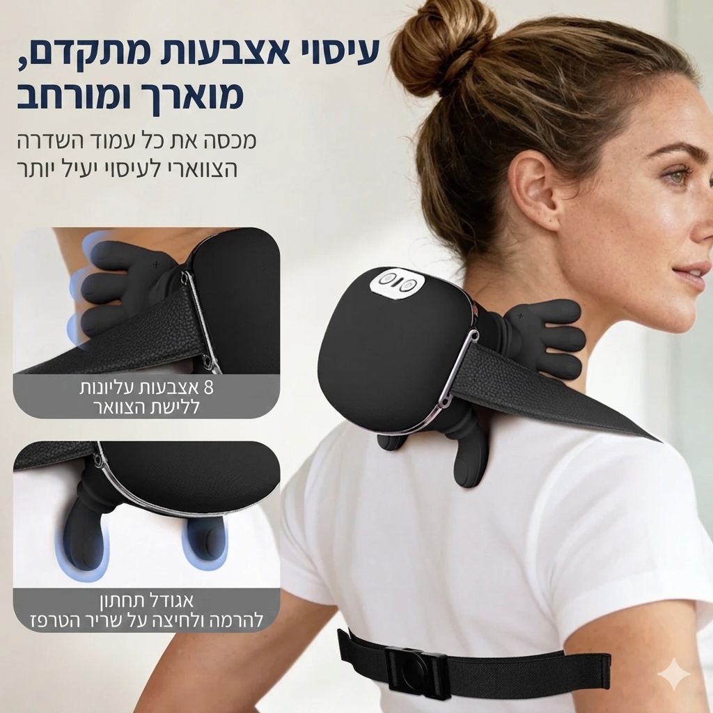 מערכת עיסוי חדשנית לצוואר וכתפיים