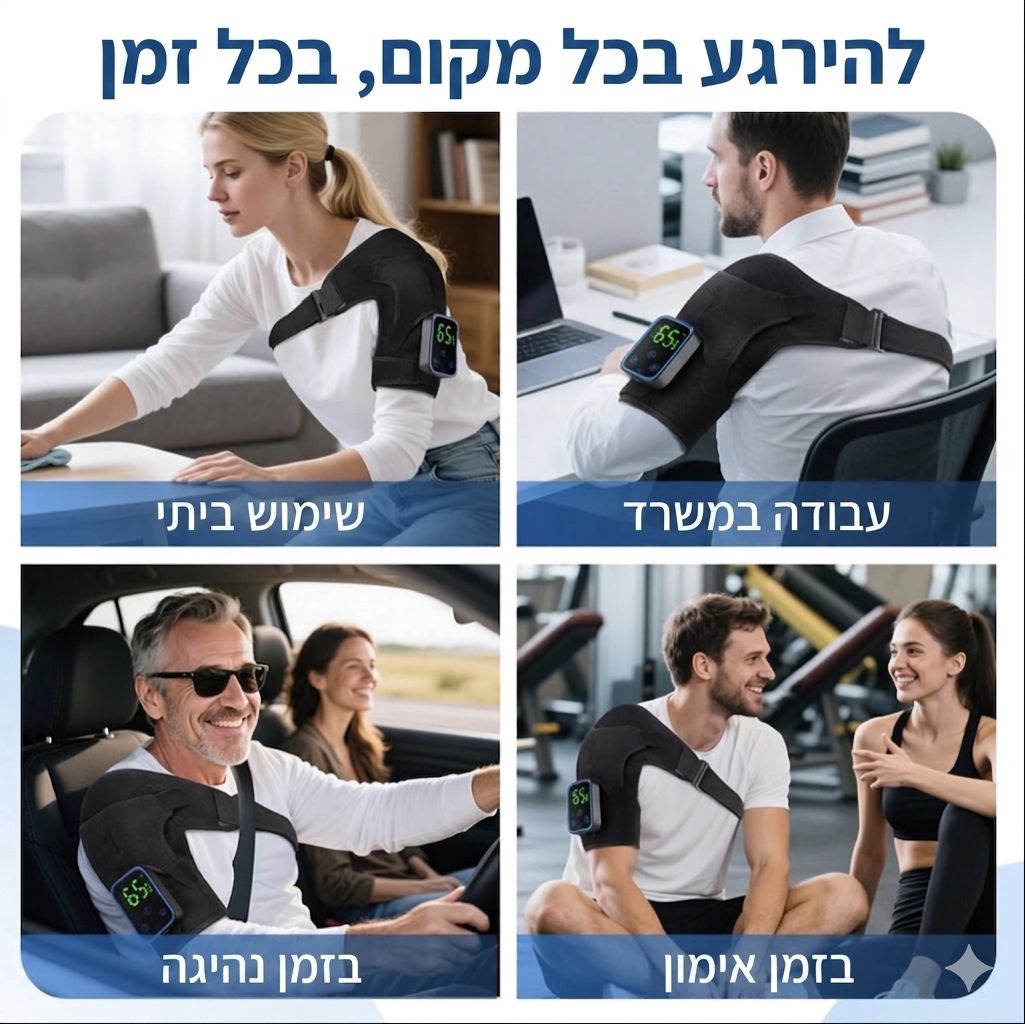 עיסוי לכתף באופן חדשני ומיוחד