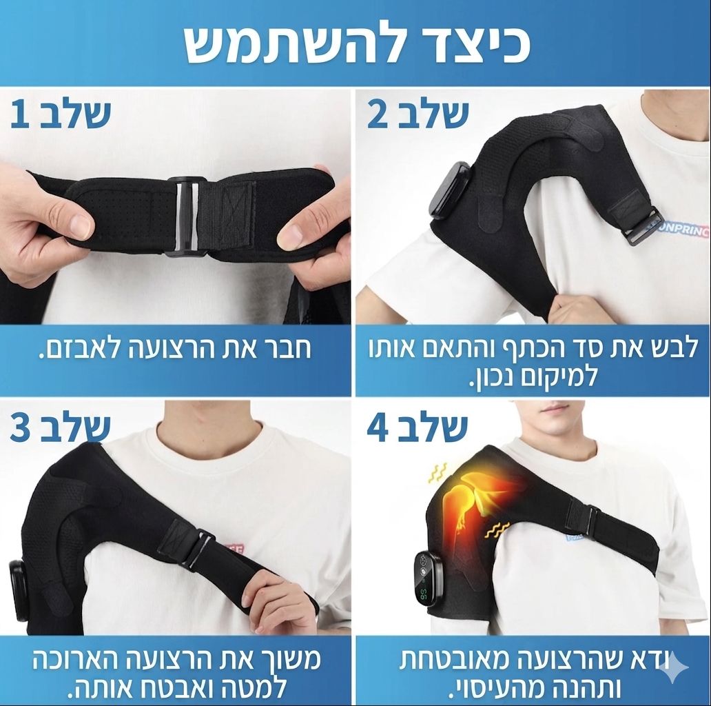 עיסוי לכתף באופן חדשני ומיוחד