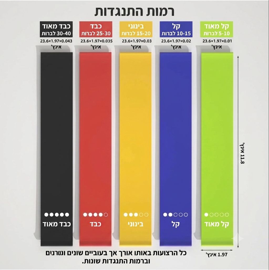 סט רצועות התנגדות מקצועי